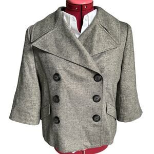 Classiques Entier Women’s Size S/M Wool Blend Double‎ Breasted Cropped Jacket